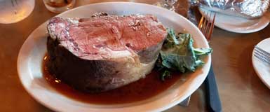Prime rib with au jus